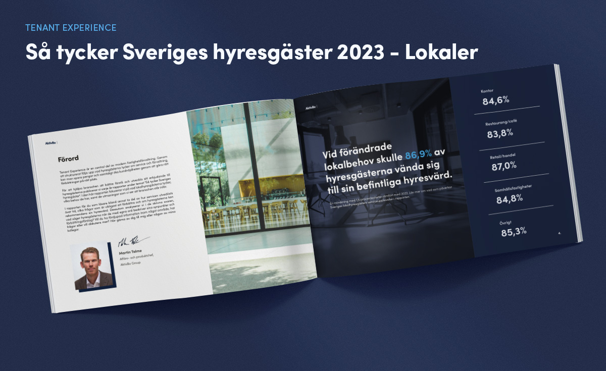 Rapport: Så Tycker Sveriges Hyresgäster 2023 - Lokaler